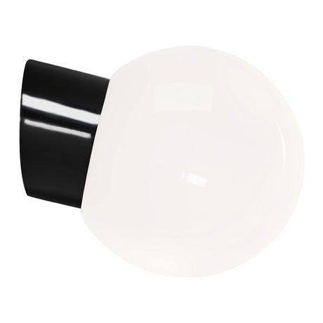 Glob 180 Blank Opal Vegglampe E27 Skrå IP54 Ifö Electric Vegglampe