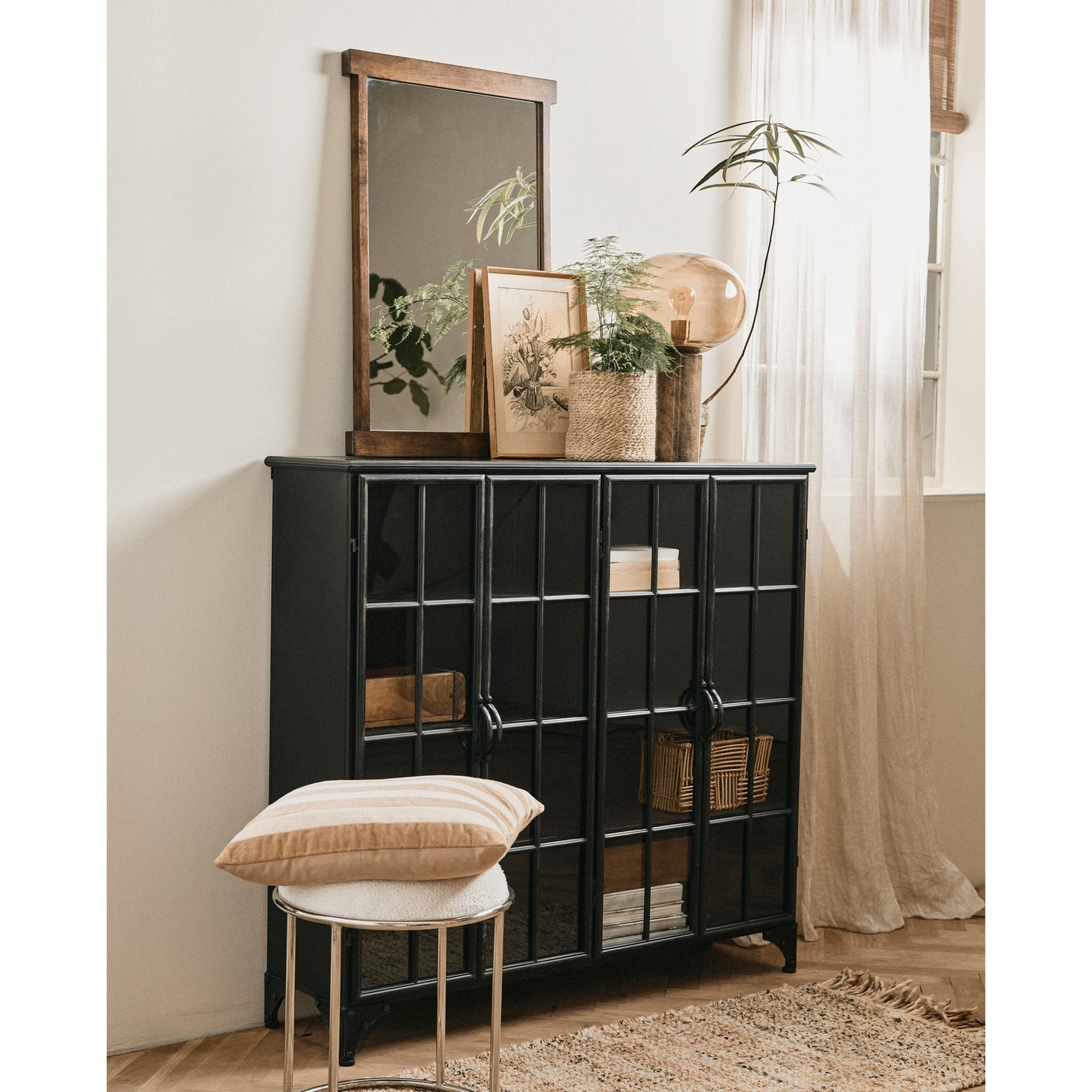 DOWNTOWN-vinduer i jern - 114x120 - sort Nordal CABINETS