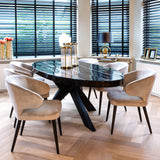 Spisestol Indigo khaki fløyel Richmond Interiors Spisestol