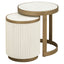 Endebord Tivoli hvit sett med 2 Richmond Interiors Sidebord