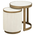 Endebord Tivoli hvit sett med 2 Richmond Interiors Sidebord