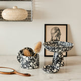 BISA skål - svart/hvitt Nordal DECO ITEMS