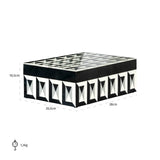 Oppbevaringsboks Licia svart/hvit stor Richmond Interiors Oppbevaring