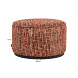 Pouffe & Fotstøtte Lexie beige chevron 70Ø Richmond Interiors Pall