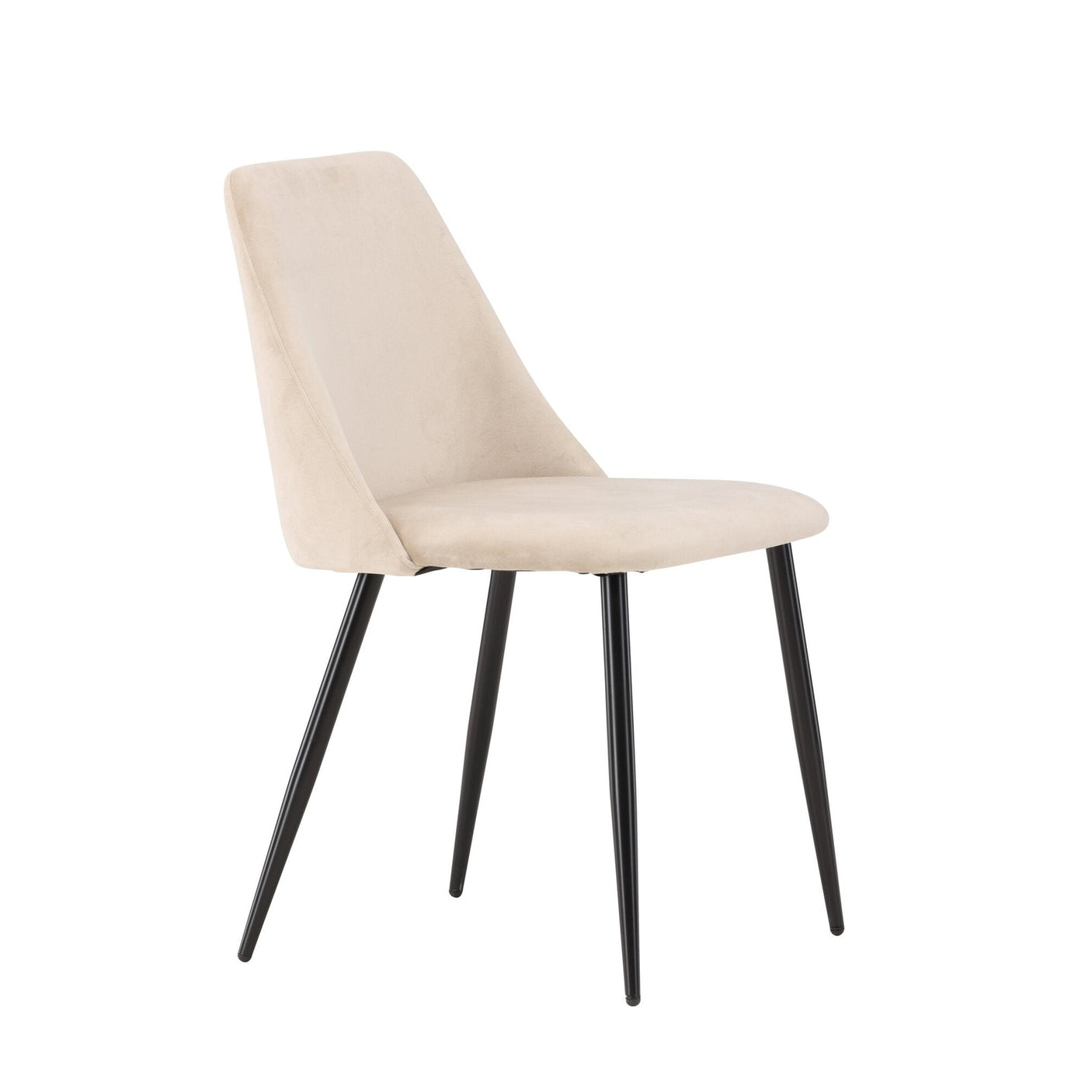 Night 2-pack - Svart / Beige Fløyel Venture Design Spisestol