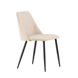 Night 2-pack - Svart / Beige Fløyel Venture Design Spisestol