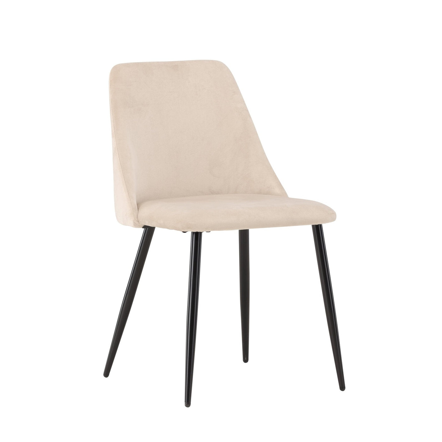 Night 2-pack - Svart / Beige Fløyel Venture Design Spisestol