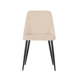 Night 2-pack - Svart / Beige Fløyel Venture Design Spisestol