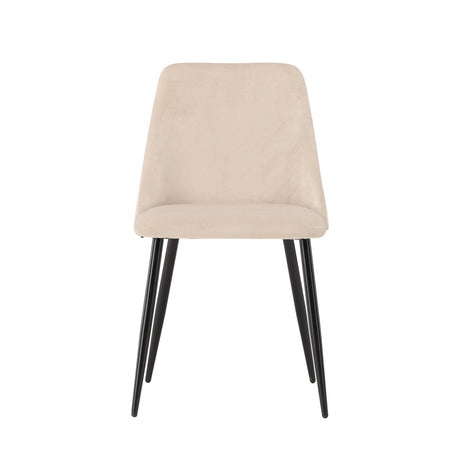 Night 2-pack - Svart / Beige Fløyel Venture Design Spisestol