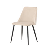 Night 2-pack - Svart / Beige Fløyel Venture Design Spisestol