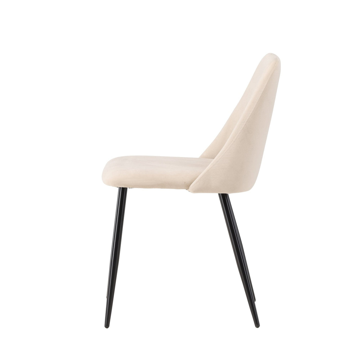 Night 2-pack - Svart / Beige Fløyel Venture Design Spisestol