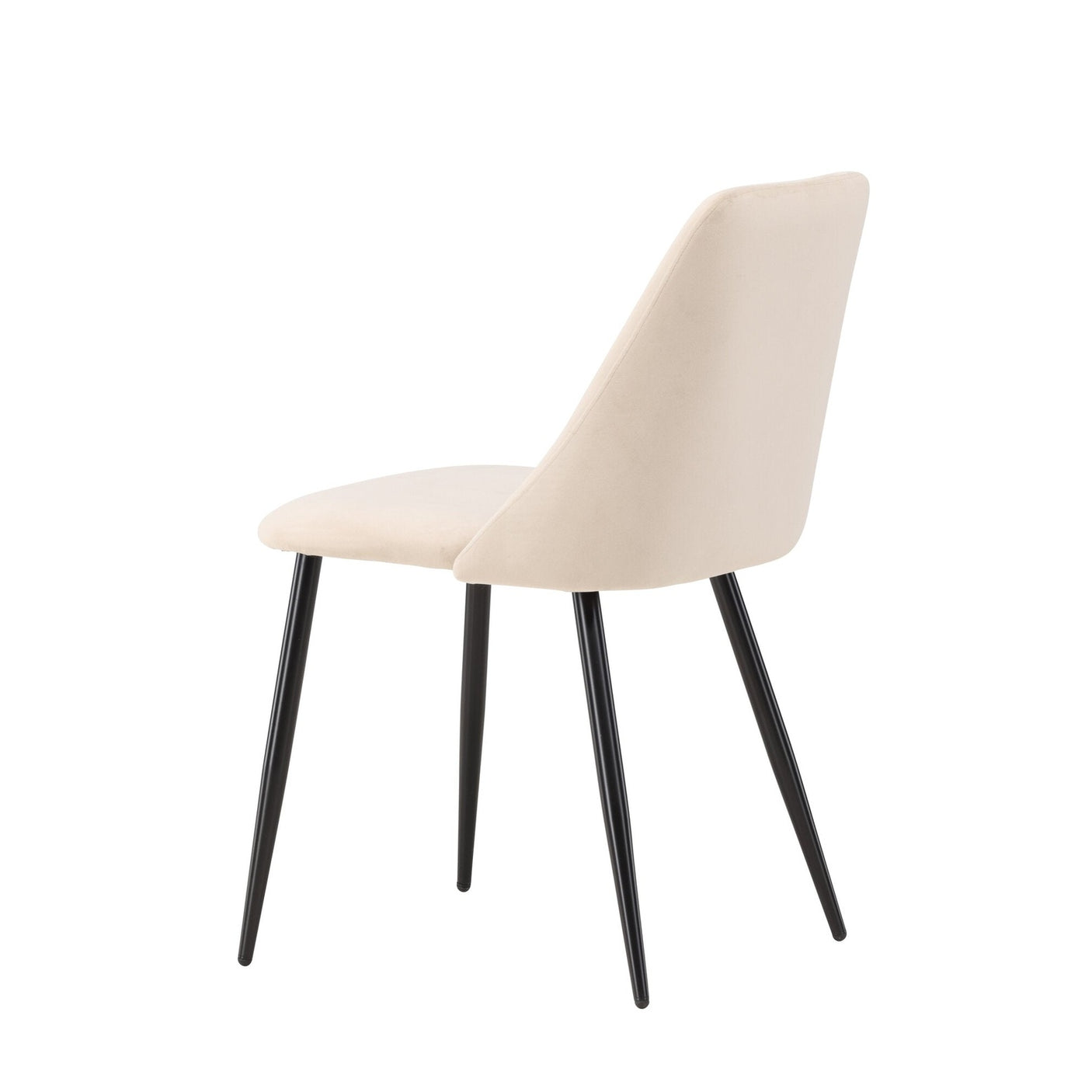 Night 2-pack - Svart / Beige Fløyel Venture Design Spisestol