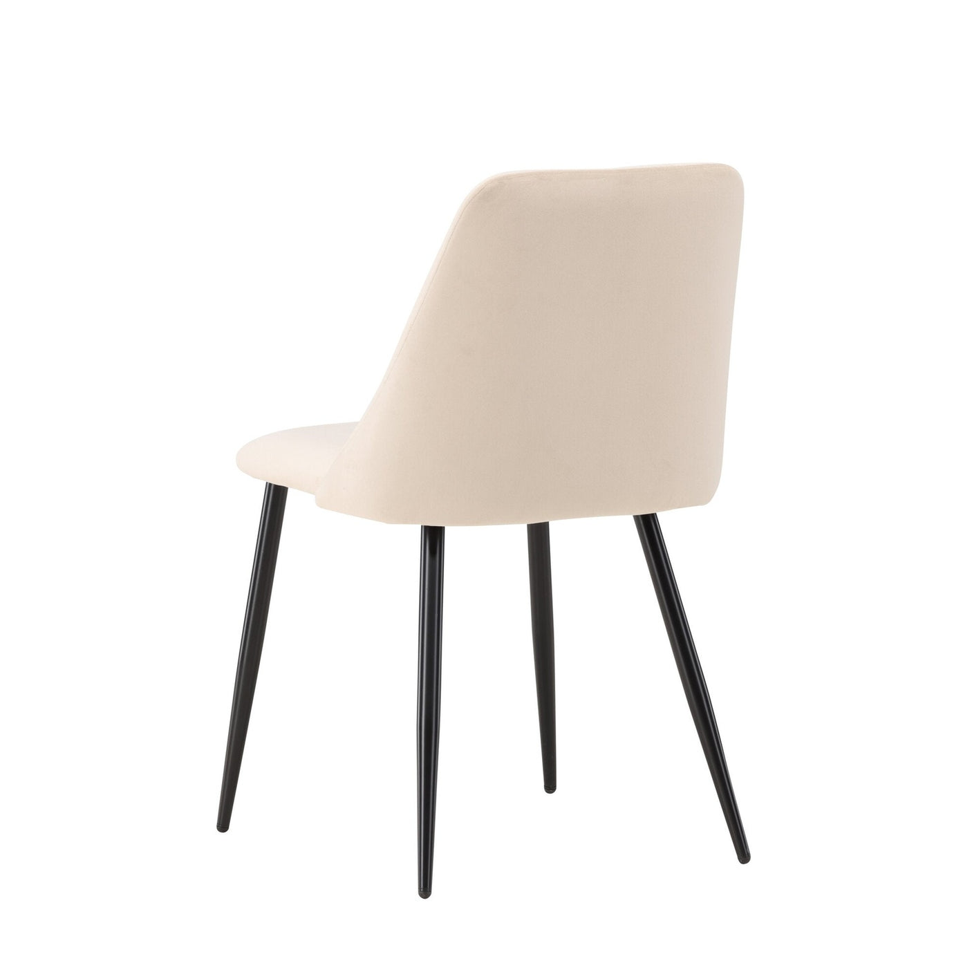 Night 2-pack - Svart / Beige Fløyel Venture Design Spisestol