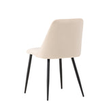 Night 2-pack - Svart / Beige Fløyel Venture Design Spisestol