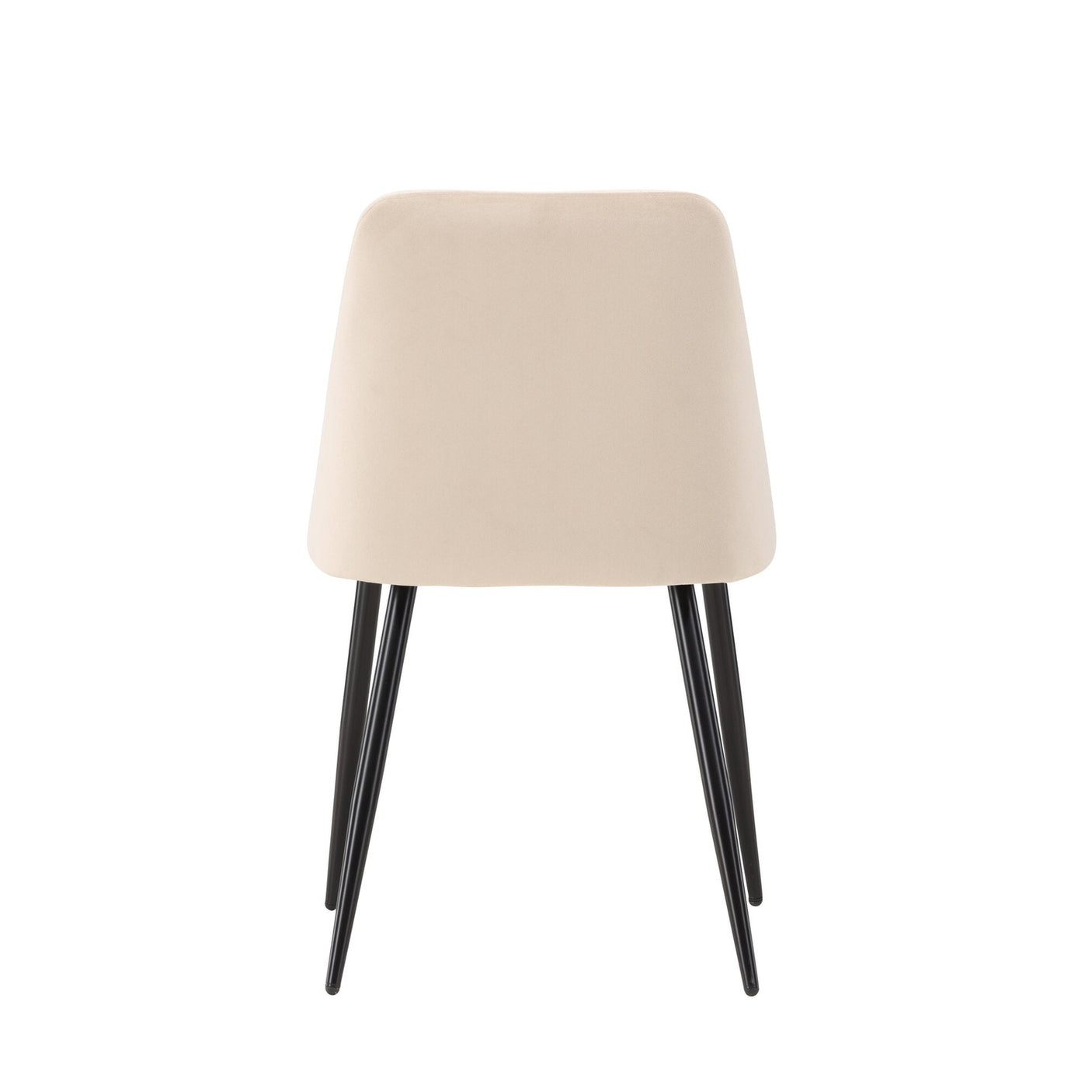 Night 2-pack - Svart / Beige Fløyel Venture Design Spisestol