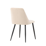 Night 2-pack - Svart / Beige Fløyel Venture Design Spisestol