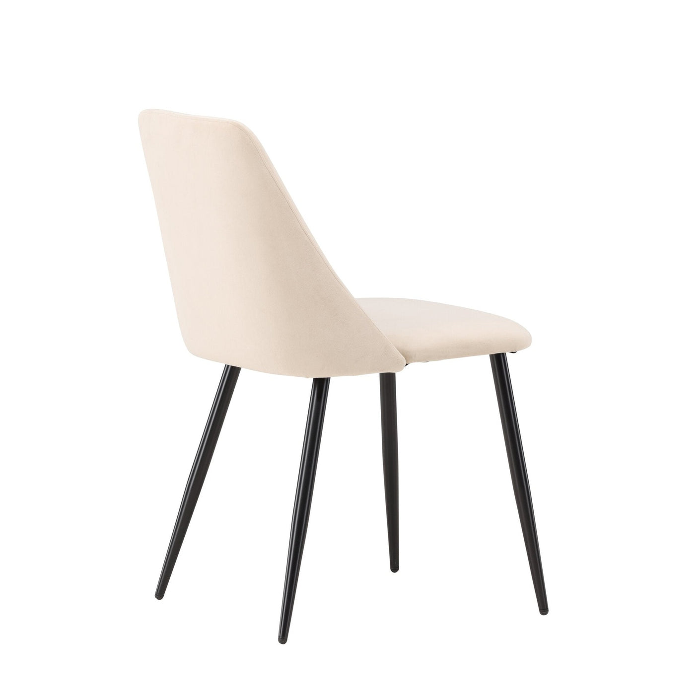 Night 2-pack - Svart / Beige Fløyel Venture Design Spisestol