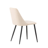 Night 2-pack - Svart / Beige Fløyel Venture Design Spisestol