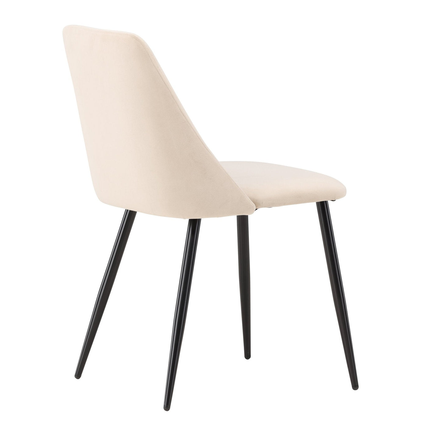 Night 2-pack - Svart / Beige Fløyel Venture Design Spisestol