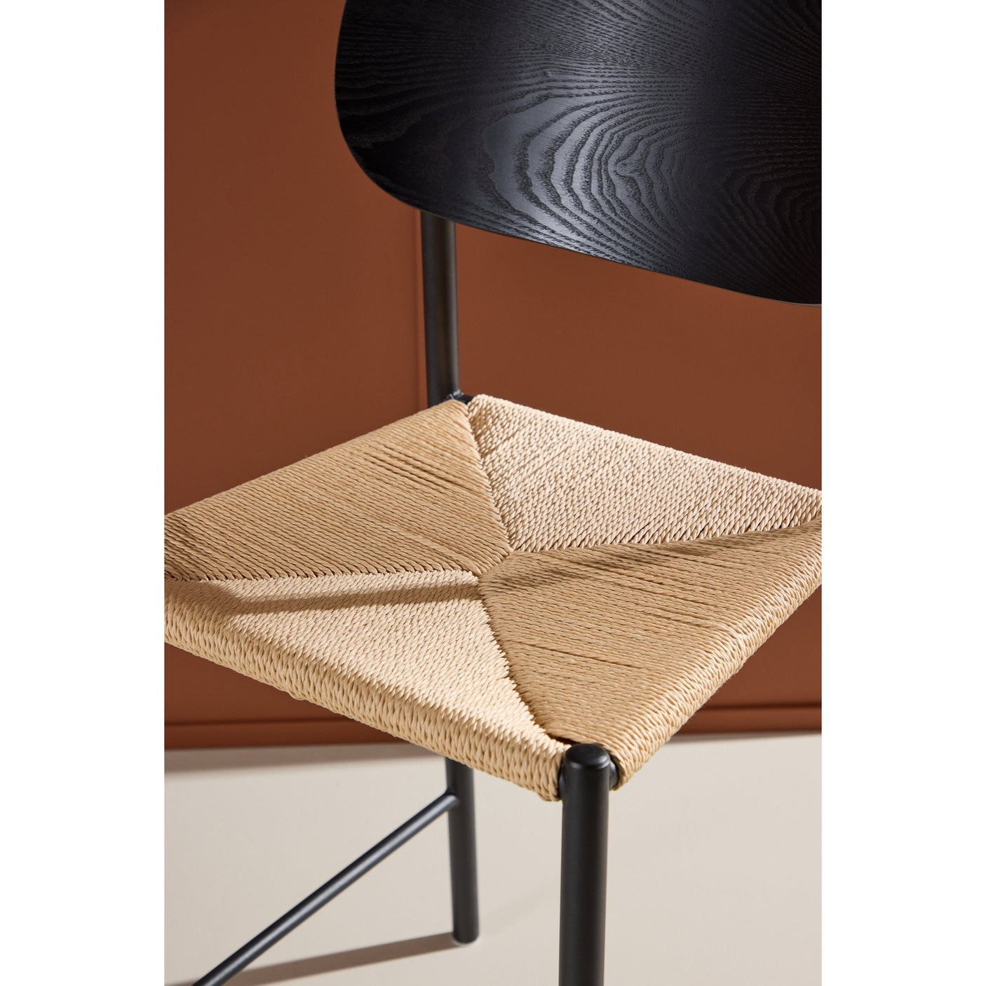 Polly Backrest - Svart / Natur Seil Venture Design Spisestol