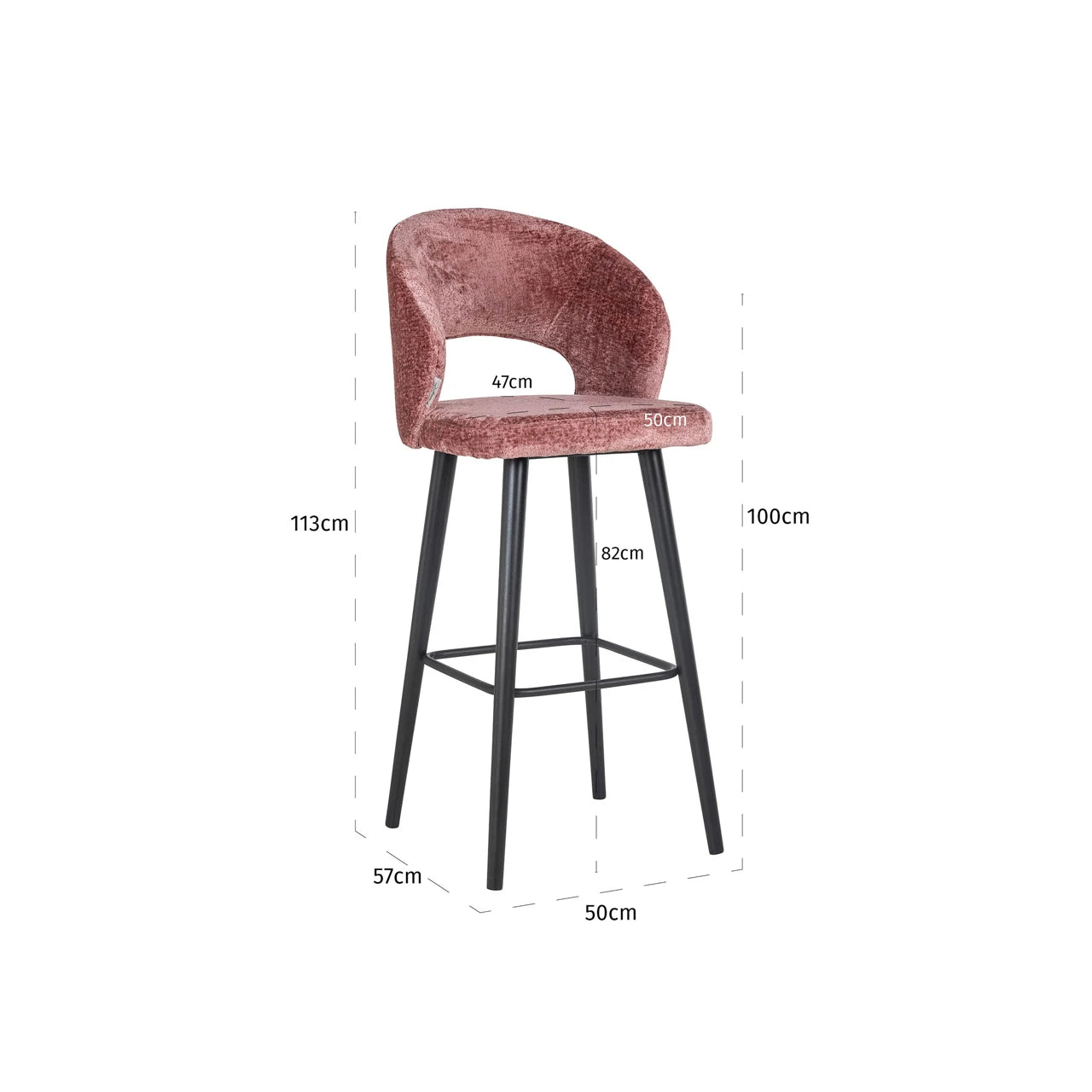 Barkrakk Savoy tilpasset brannhemmende Richmond Interiors Barstol