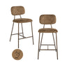 Counter stool Xenia brandy fusion brannhemmende sett med 2 Richmond Interiors Barstol