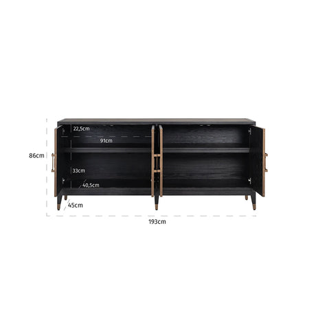 Sideboard Bloomville messing shagreen Richmond Interiors Skjenk