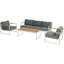 Sofagruppe: Fontaine 3-seter sofagruppe m/bord Royal white fra Hartman - Bildenr: 1