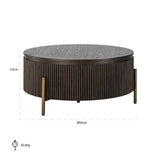 kaffebord Luxor brun 95Ø Richmond Interiors Sofabord