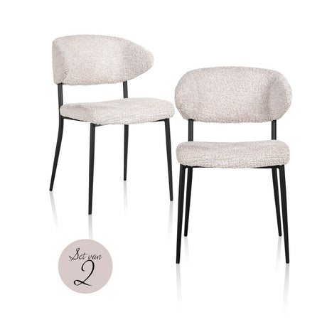 Spisestol Bea lovely cream sett med 2 Richmond Interiors Spisestol