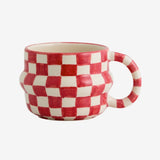 YSIA kop, tern - rød/råhvitt Nordal TABLEWARE