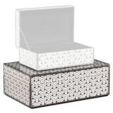 Oppbevaringsboks Feliz svart/hvit stor Richmond Interiors Oppbevaring