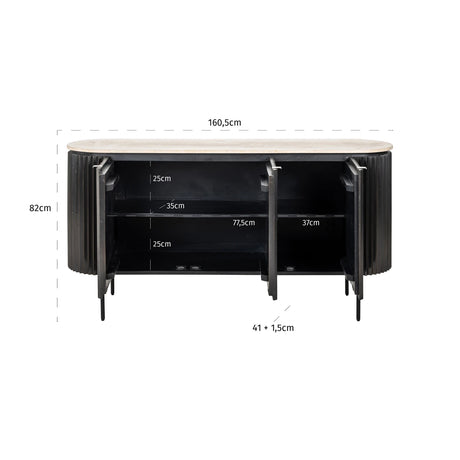 Sideboard Hampton mørk brun Richmond Interiors Skjenk
