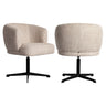 Spisestol Dinan kremfarget tweed flammehemmende - svingbar Richmond Interiors Spisestol