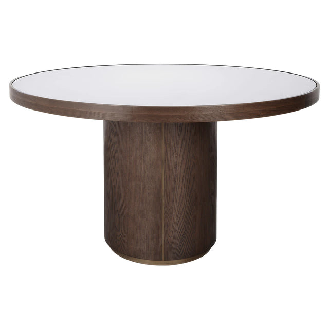 Spisebord Willox beige 130Ø inkludert glass Richmond Interiors Spisebord