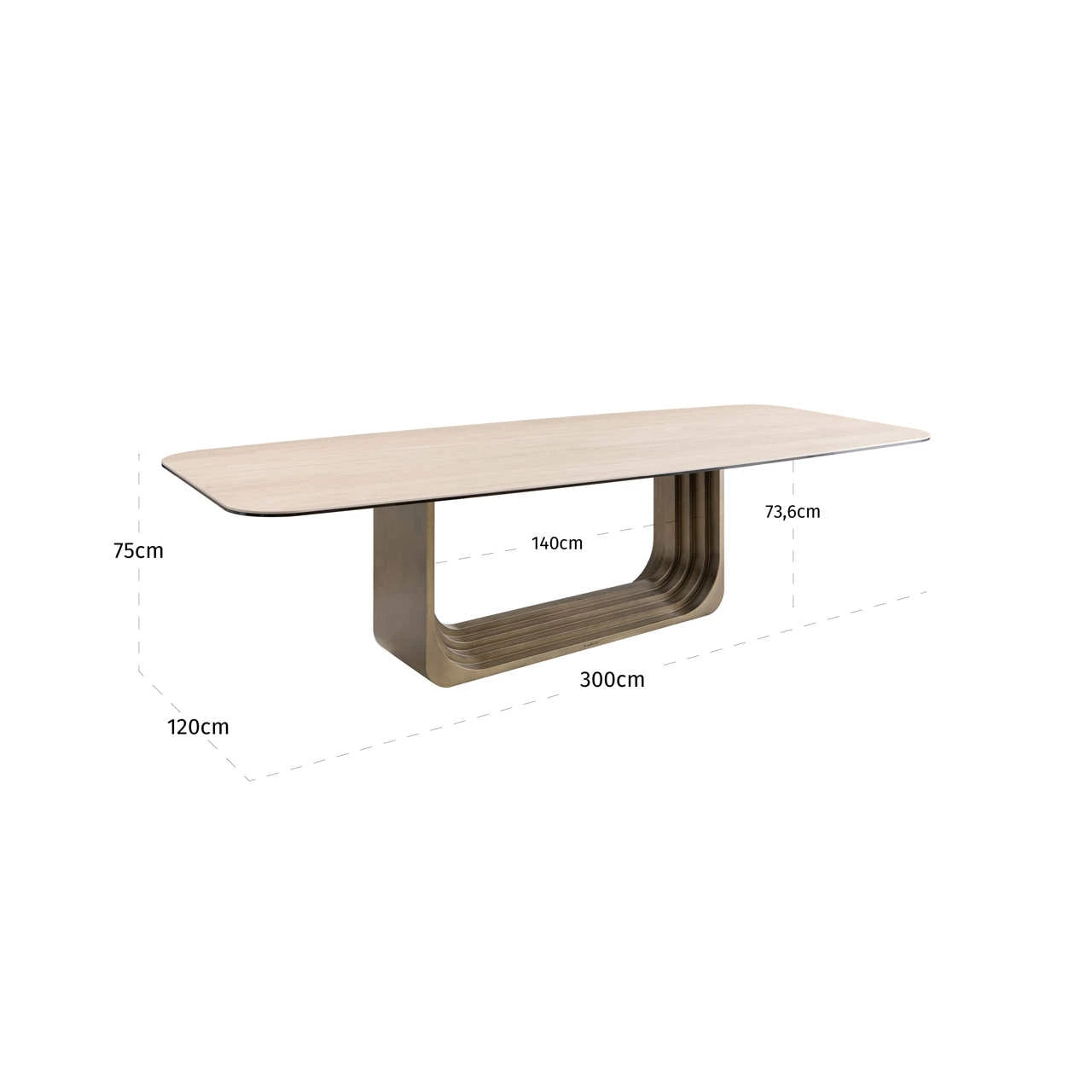 Spisebord Maxfield beige 300 Richmond Interiors Spisebord