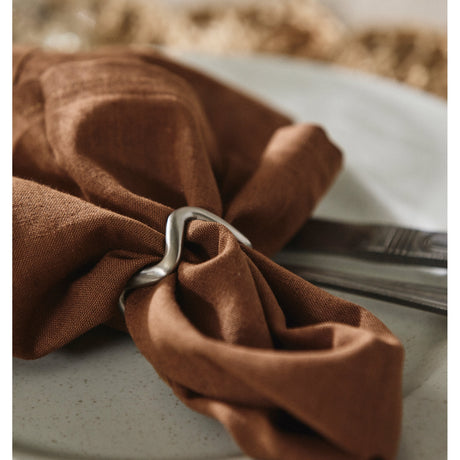 Stofftørkle i bomull - 40x40 cm - brun Nordal TABLECLOTH