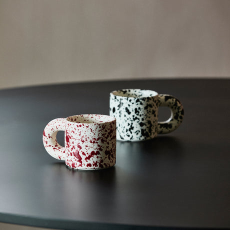 JOSE kop med splash - rød Nordal TABLEWARE