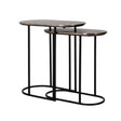 Endebord Chandon champagne gull sett med 2 Richmond Interiors Sidebord
