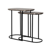Endebord Chandon champagne gull sett med 2 Richmond Interiors Sidebord