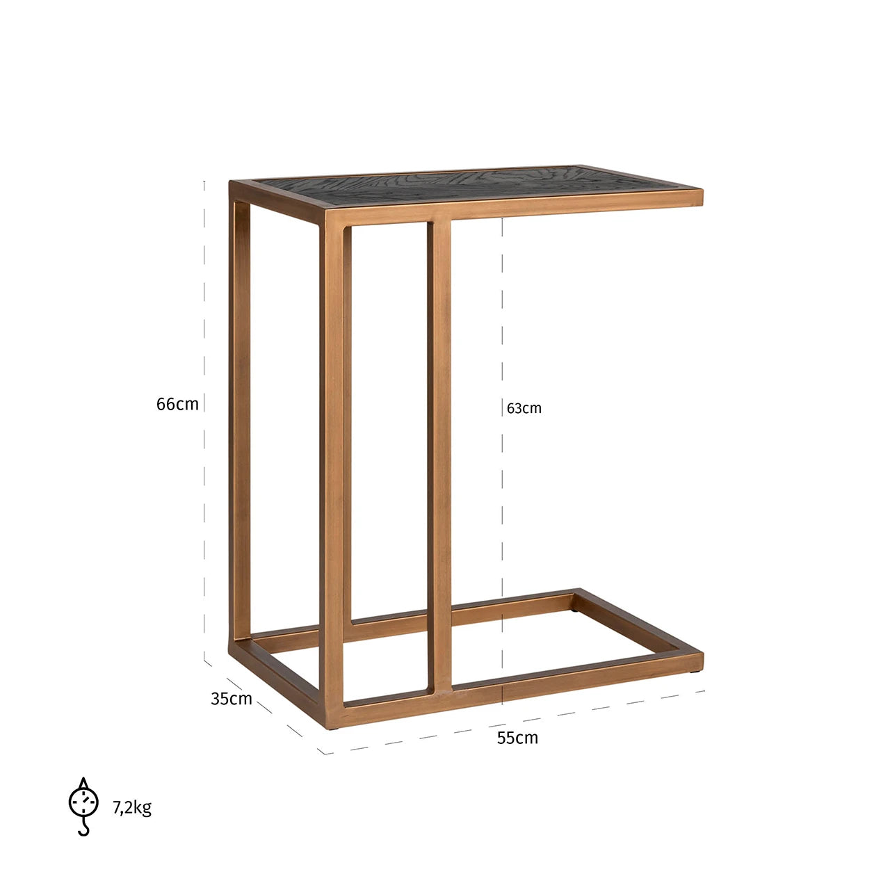 Sofa table Blackbone Brass svart rustikk Richmond Interiors Sofabord