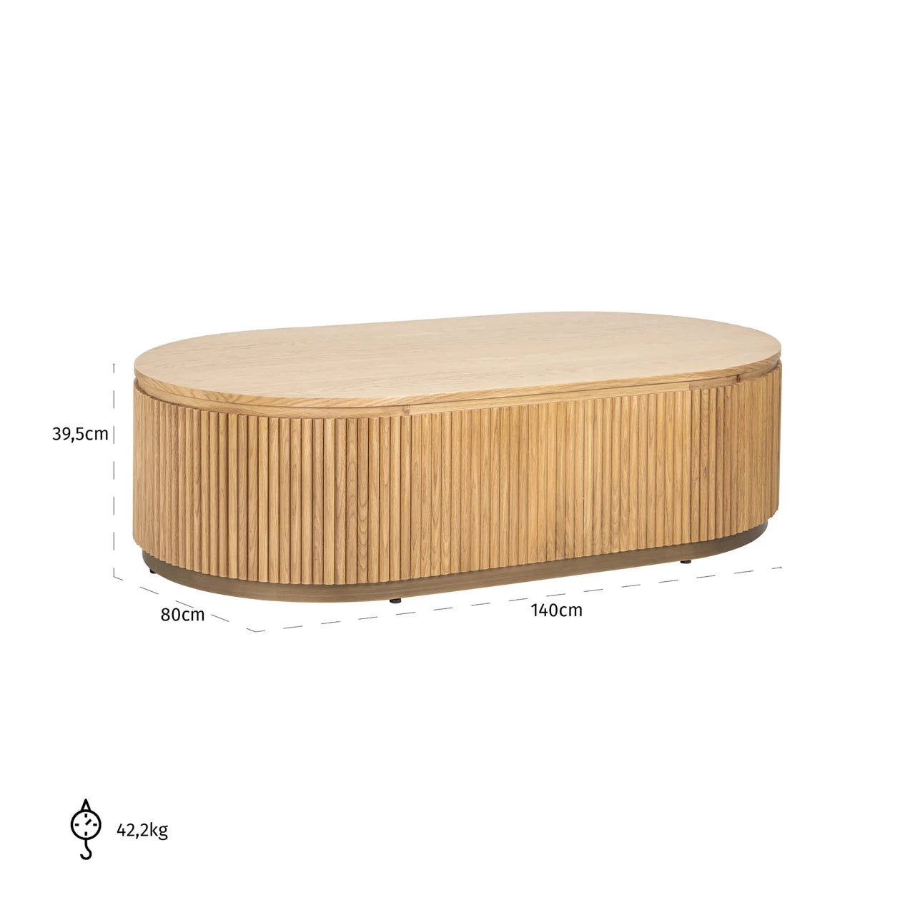 Salongbord Belfort natur eik Richmond Interiors Sofabord