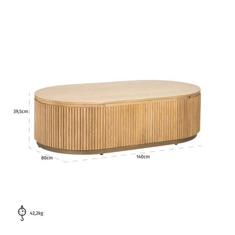 Salongbord Belfort natur eik Richmond Interiors Sofabord