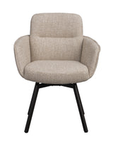 Roswell lenestol lys beige stoff/brune metallben svingfunksjon Rowico Lenestol