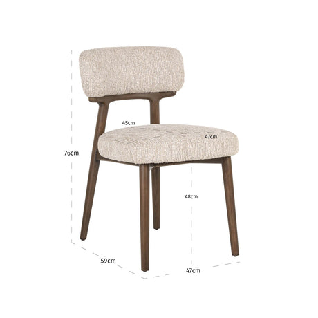 Spisestol Basker natural linear sett med 2 Richmond Interiors Spisestol