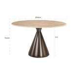 Spisebord Montgommery beige 130Ø Richmond Interiors Spisebord