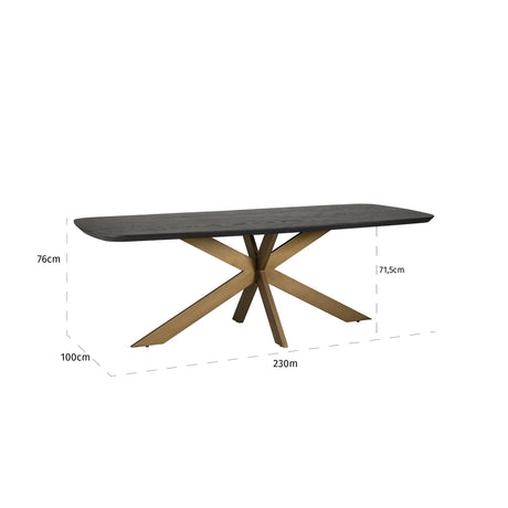 Spisebord Cambon mørk kaffe dansk oval 230 Richmond Interiors Spisebord