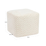 Pouffe & Fotstøtte Ciela beige chevron Richmond Interiors Pall