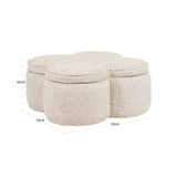 Pouffe & Footstool Corbeau sand tweed Richmond Interiors Pall