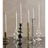 ERISKA lysestaker i glass - h12 cm - røykfarget Nordal CANDLEHOLD